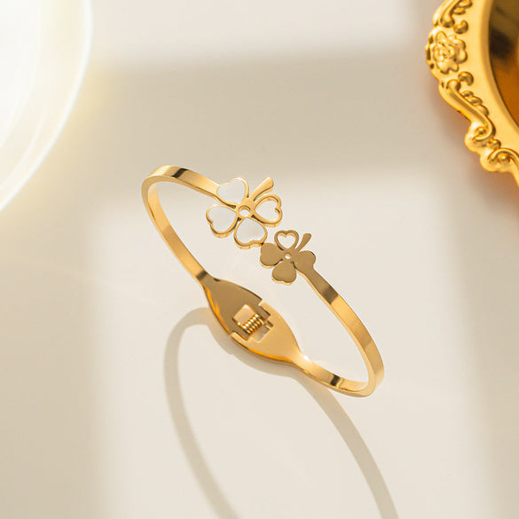Titanium Steel 18K Gold Plated Bangles