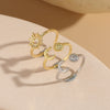 hot sale opening sun moon daisy ring literary niche design sense light luxury personality simple ring