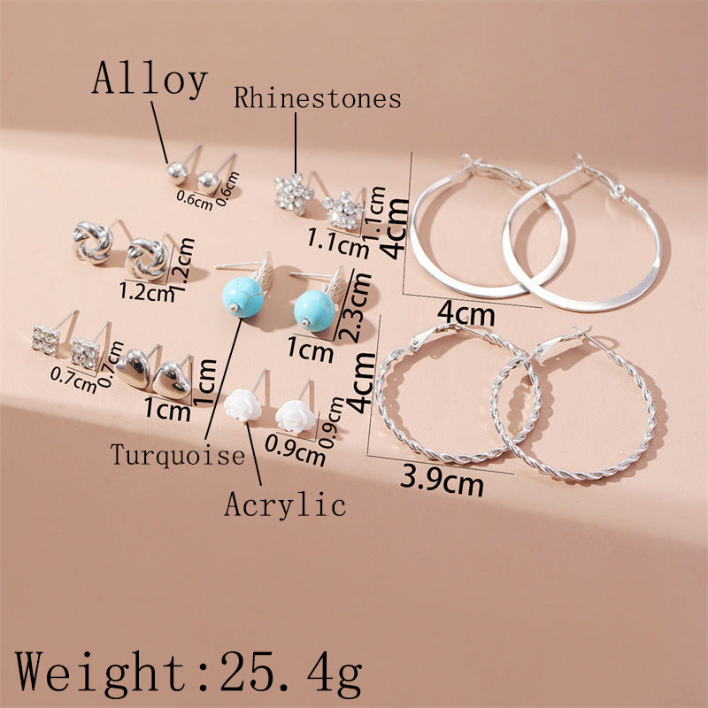 Fashion Geometric Alloy Plating Artificial Pearls Women's Earrings 1 Set