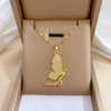 Moon Geometric Stainless Steel Electroplating Necklaces