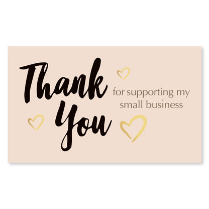 wholesale pink thank you card thank you gift card coated paper card gift packaging decorative greeting card