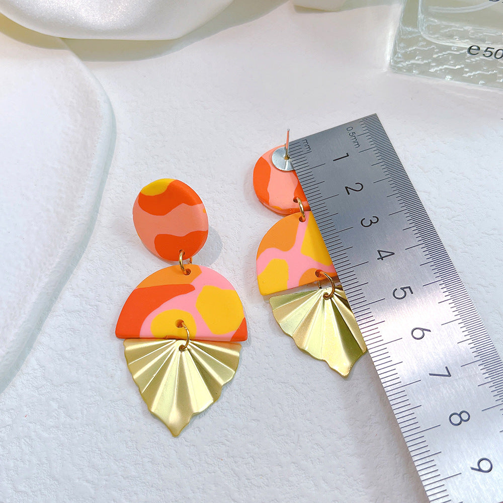 1 Pair Fashion U Shape Semicircle Soft Clay Women's Drop Earrings