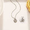 Korean Pentagram Geometric Titanium Steel 18K Gold Plated Necklaces