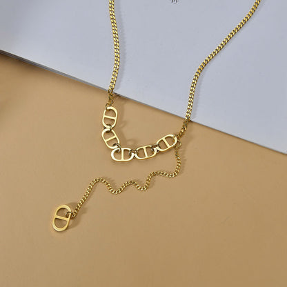 Korean Stitching Stainless Steel Necklace Wholesale