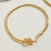 popular love cylindrical lock metal texture bracelet women's ins style OT buckle copper color-preserving electroplating bracelet