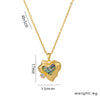 Quadrilateral Geometric Titanium Steel 18K Gold Plated Necklaces