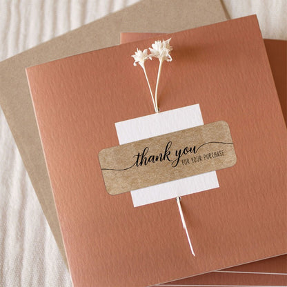 Hot-Selling Kraft Paper Thank You Stickers