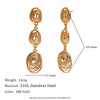 Fashion Circle Geometric Stainless Steel 18K Gold Plated Earrings