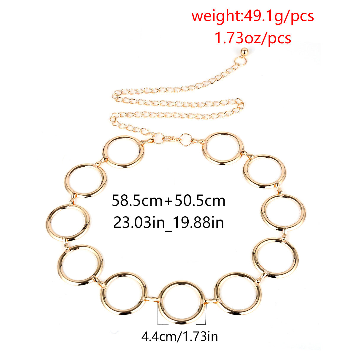 Basic Circle Metal Waist Chain