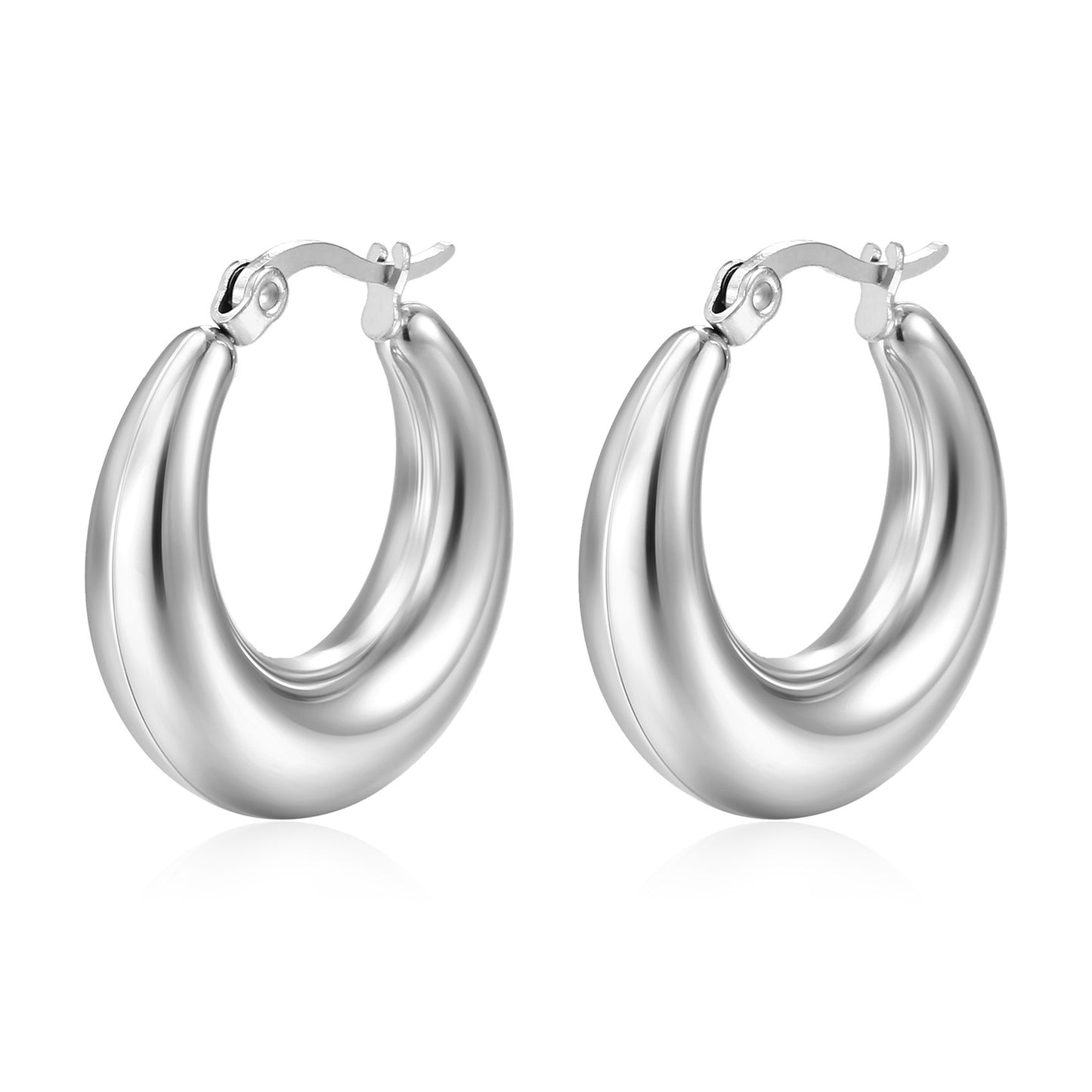 1 Pair Commute U Shape Irregular Plating Stainless Steel Earrings