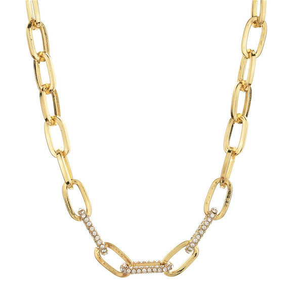 Paperclip zircon necklace summer ins cross-border hot heavy industry jewelry niche high-end necklace light luxury clavicle chain