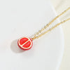 Independent station popular tropical fruit retro high-grade texture pendant copper plated 14K real gold personality exquisite O-word necklace