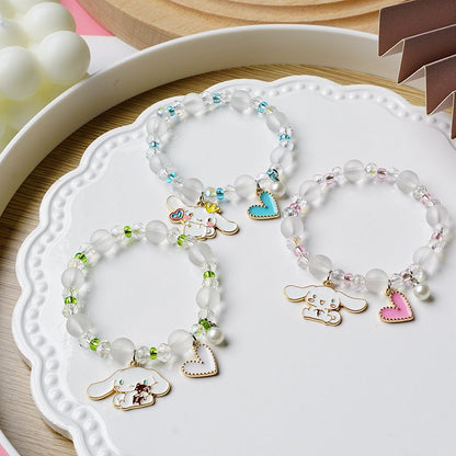 Cute Rabbit Alloy Beaded Bracelets