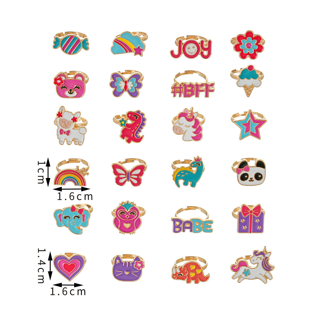 Cute Cartoon Alloy Kid's Rings