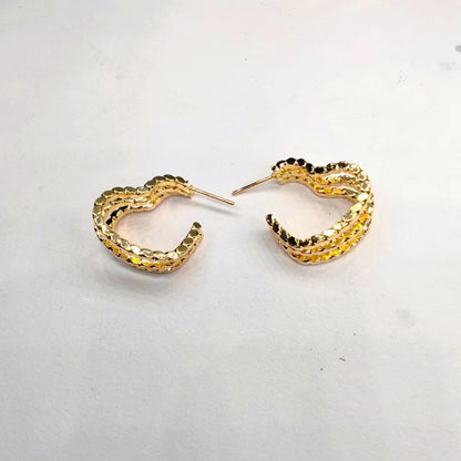 1 Pair Simple Style Heart Shape Plating Metal Ear Studs