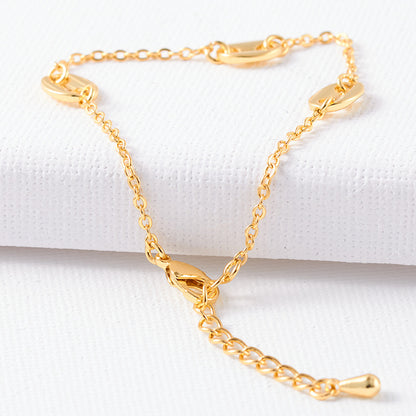 Simple Style Geometric Copper 18k Gold Plated Bracelets Necklace In Bulk