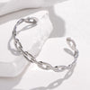 Expressive Stripe Stainless Steel Electroplating Bangles