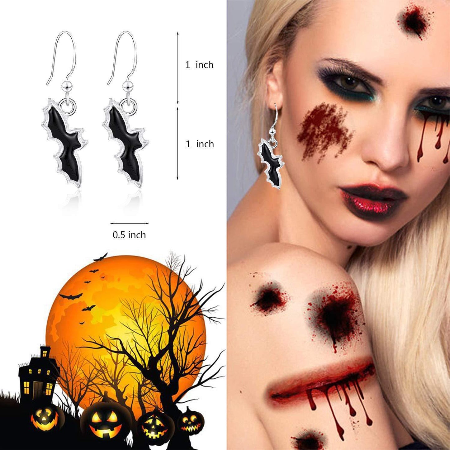 Fashion Skull Alloy Plating Women's Drop Earrings 1 Pair