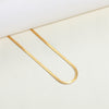 Cross-border popular copper-plated 14K real gold water ripple clavicle chain literary retro Internet celebrity with the same versatile personality necklace