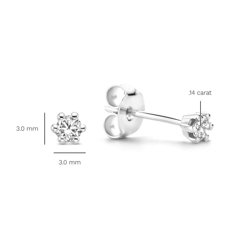 1 Pair Simple Style Geometric Plating Sterling Silver Ear Studs