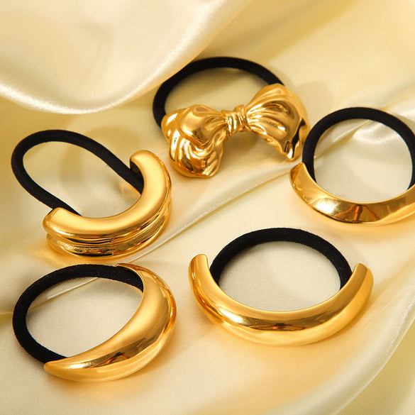 IG Style Bowknot Stainless Steel Electroplating Hair Ties