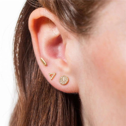 Fashion Geometric Star Moon Copper Plating Artificial Rhinestones Earrings 1 Set