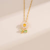 Minimalist Flower Stainless Steel Electroplating Necklaces
