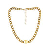 Letter Text Number Titanium Steel Electroplating Necklaces