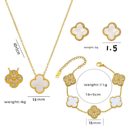 Moderate Luxury Geometric Titanium Steel 18K Gold Plated Necklaces