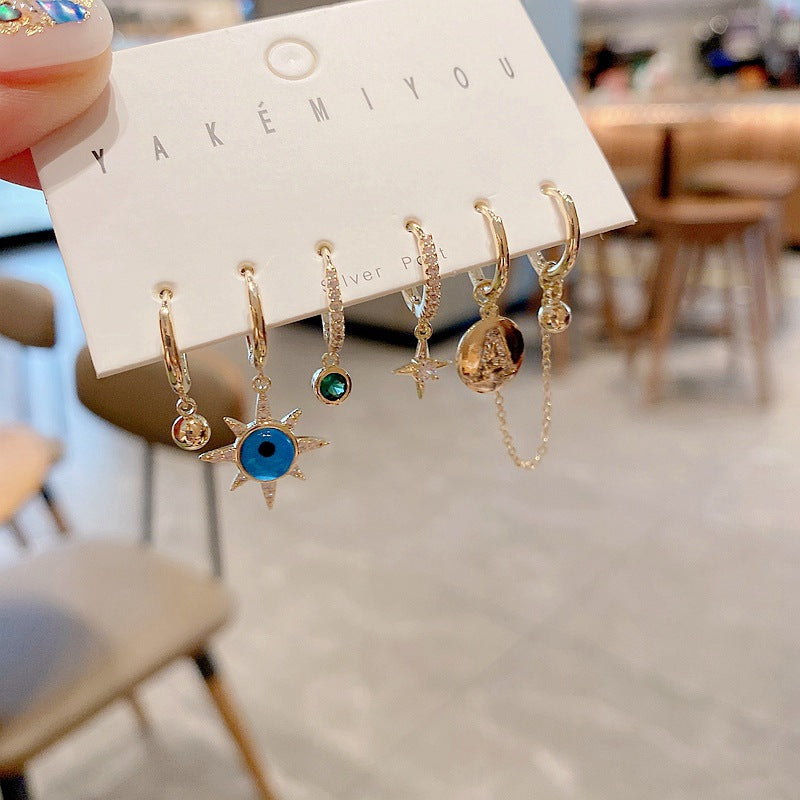 Yakemiyou Fashion Letter Copper Artificial Gemstones Earrings In Bulk