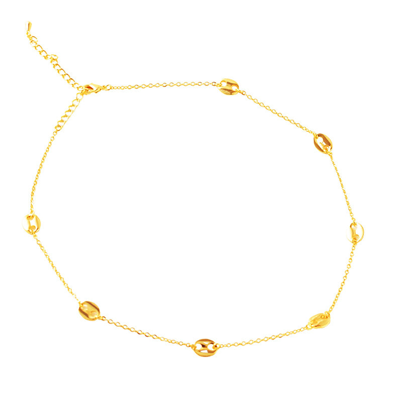 Simple Style Geometric Copper 18k Gold Plated Bracelets Necklace In Bulk