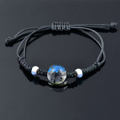 1 Piece Ethnic Style Flower Glass Rope Women's Bracelets