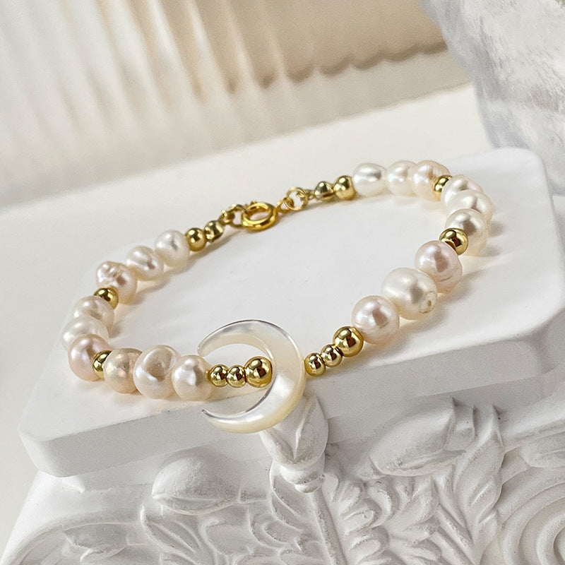 Fashion Moon Pearl Handmade Bracelets 1 Piece