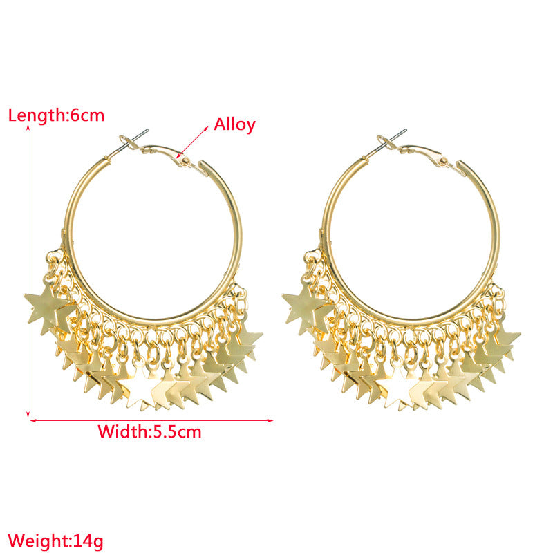 Fashion Star Alloy Plating Women's Drop Earrings