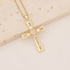 Fashion Cross Copper Zircon Inlay Pendants