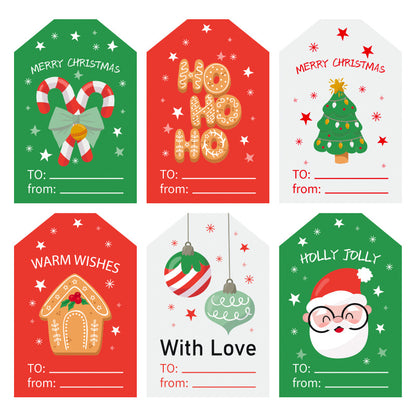 wholesale rectangular Christmas sticker gift box packaging sealing sticker Christmas gift decoration self-adhesive label