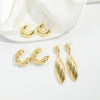 Cross-border hot-selling creative brushed hip-hop style personalized earrings, light luxury, high-end sense of high-quality, Korean earrings, jewelry women