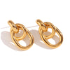 Fashion Circle Geometric Stainless Steel 18K Gold Plated Earrings
