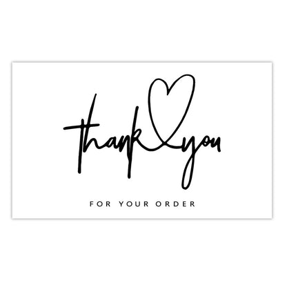 wholesale white thank you card thank you gift card simple gift packaging greeting card coated paper card