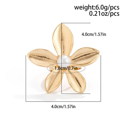 IG Style Geometric Flower Alloy Wholesale Rings