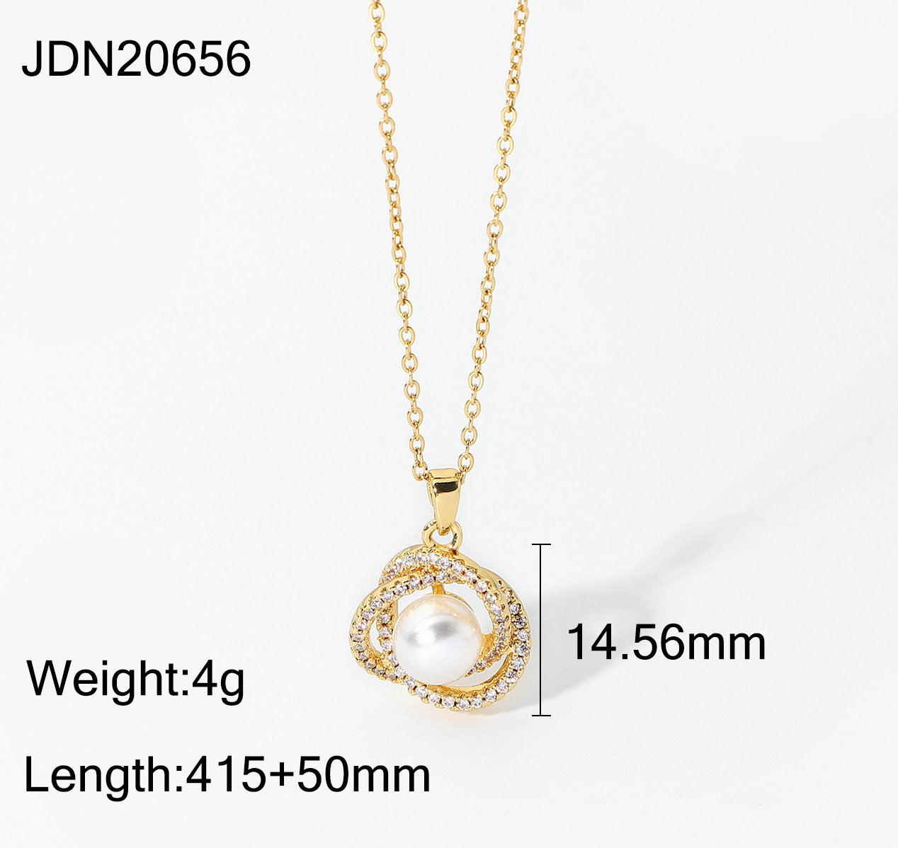 Retro Gold-plated Geometric Stainless Steel Cubic Pearl Pendant Necklace Wholesale Gooddiy