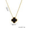 Quadrilateral Geometric Titanium Steel 18K Gold Plated Necklaces