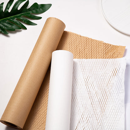 Eco-Friendly Degradable Honeycomb Kraft Paper | Shockproof Buffer Grid Paper Packaging Lining