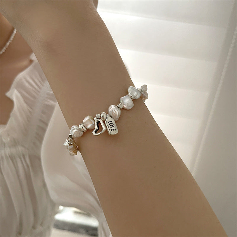 Simple Style Commute Heart Shape Imitation Pearl Beaded Women's Bracelets