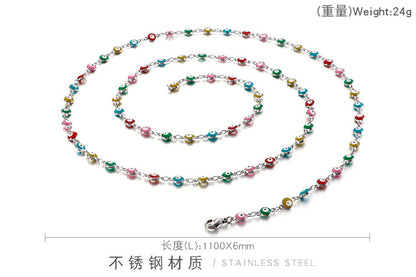 European And American Stitching Chain Waist Chain Fashion Devil's Eye Single-layer Dress Accessories