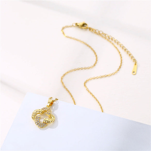 Women Minimalist Geometric Metal Four-leaf Clover Stainless Steel Electroplating Necklaces
