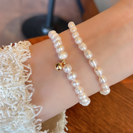 Fashion Round Pearl Beaded Bracelets 1 Piece