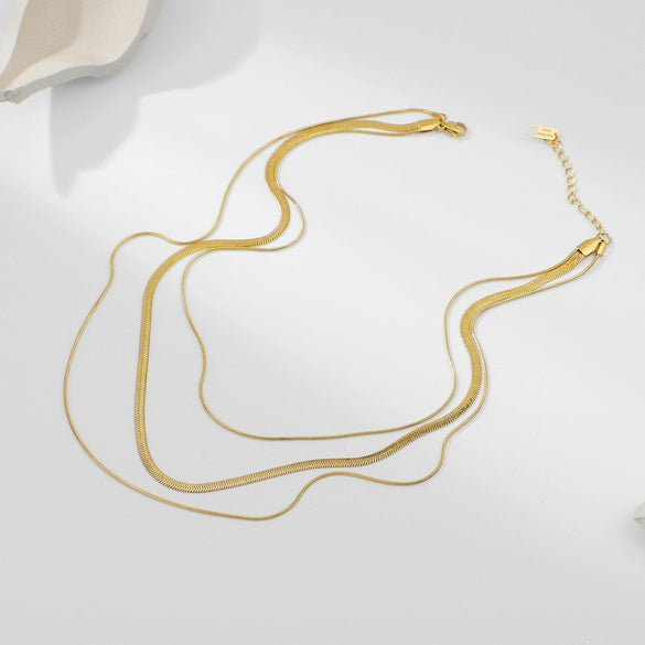IG Style Irregular Geometric Stainless Steel 18K Gold Plated Necklaces