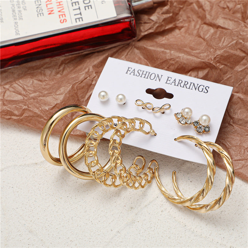 Retro Geometric Plating Metal No Inlaid Earrings