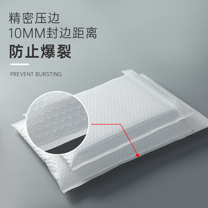 Customized 80g White Pearlescent Composite Film Bubble Bags